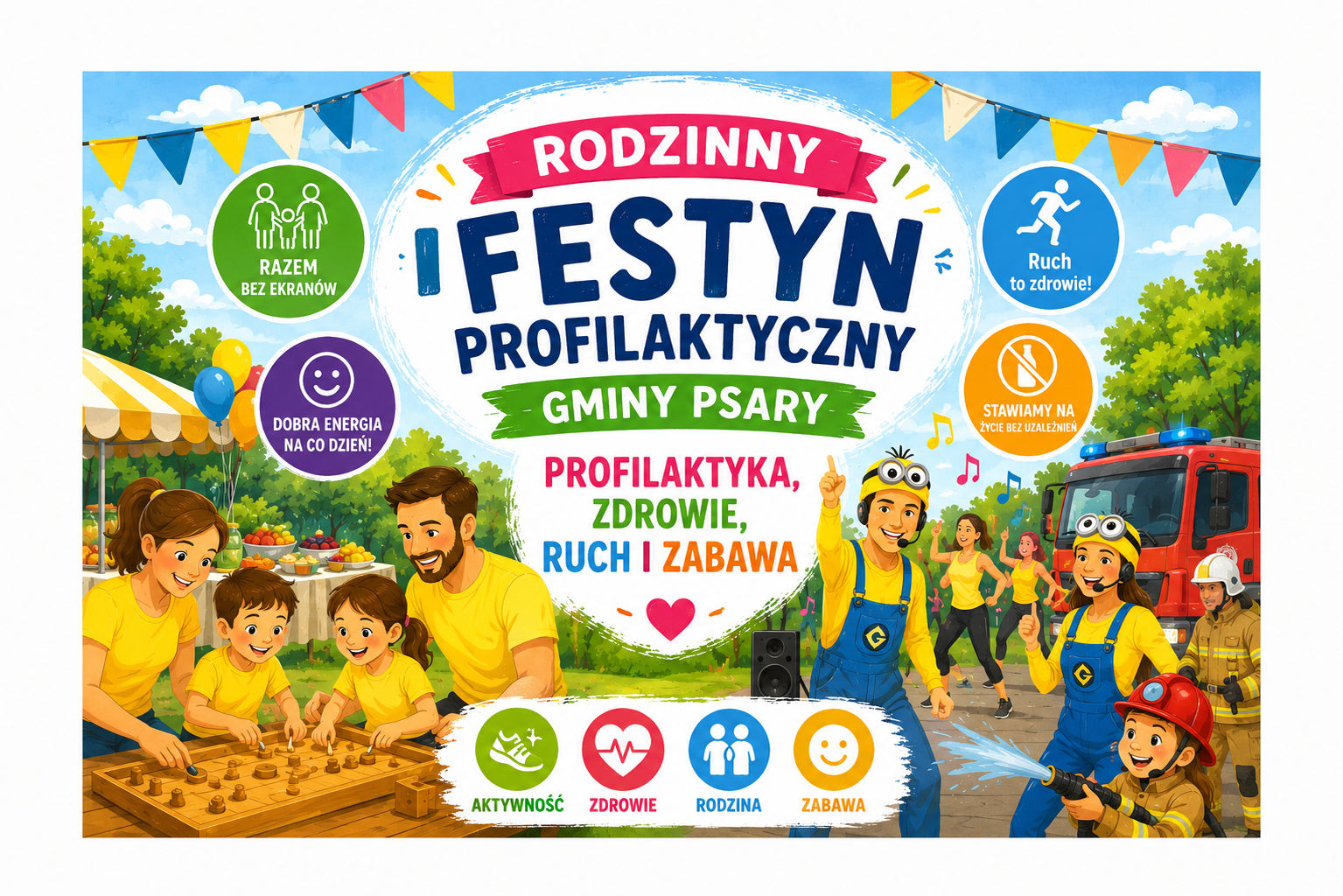 „PROFILAKTYKA, ZDROWIE, RUCH I ZABAWA” – Rodzinny Festyn Profilaktyczny w Goląszy Górnej